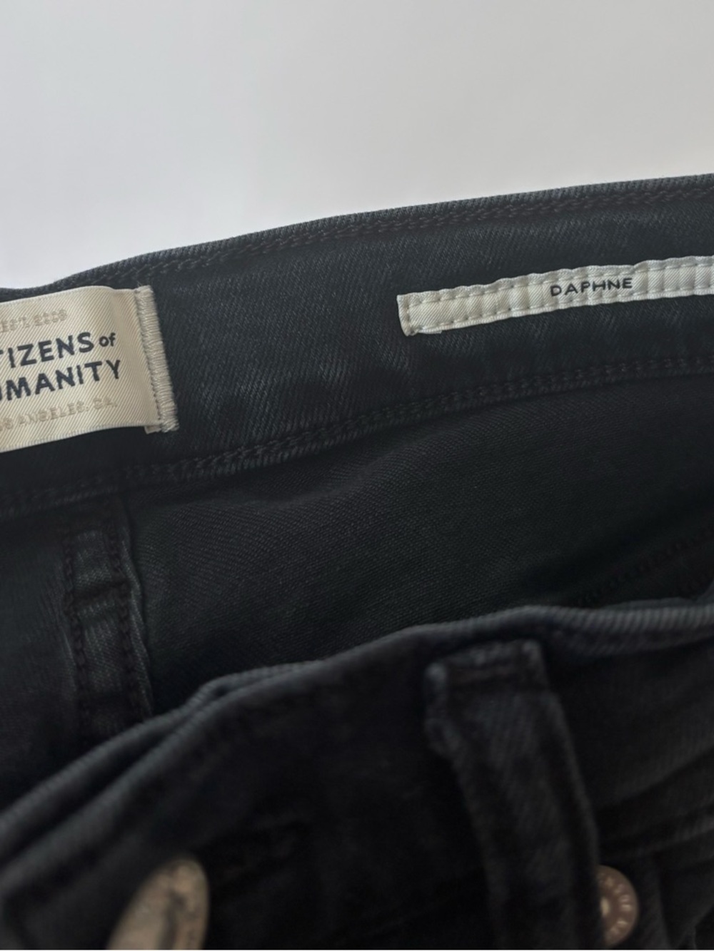 Citizens Of Humanity| Daphne High-Rise Black Stretch Denim Straight Jeans Sz 25 - Picture 4 of 6